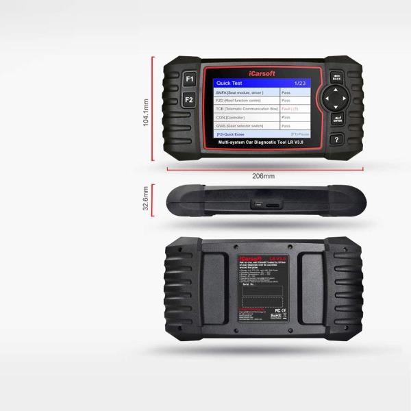 Professional Scanner Full System Diagnostics iCarsoft LR 3.0 for Land Rover and Jaguar from 1995.